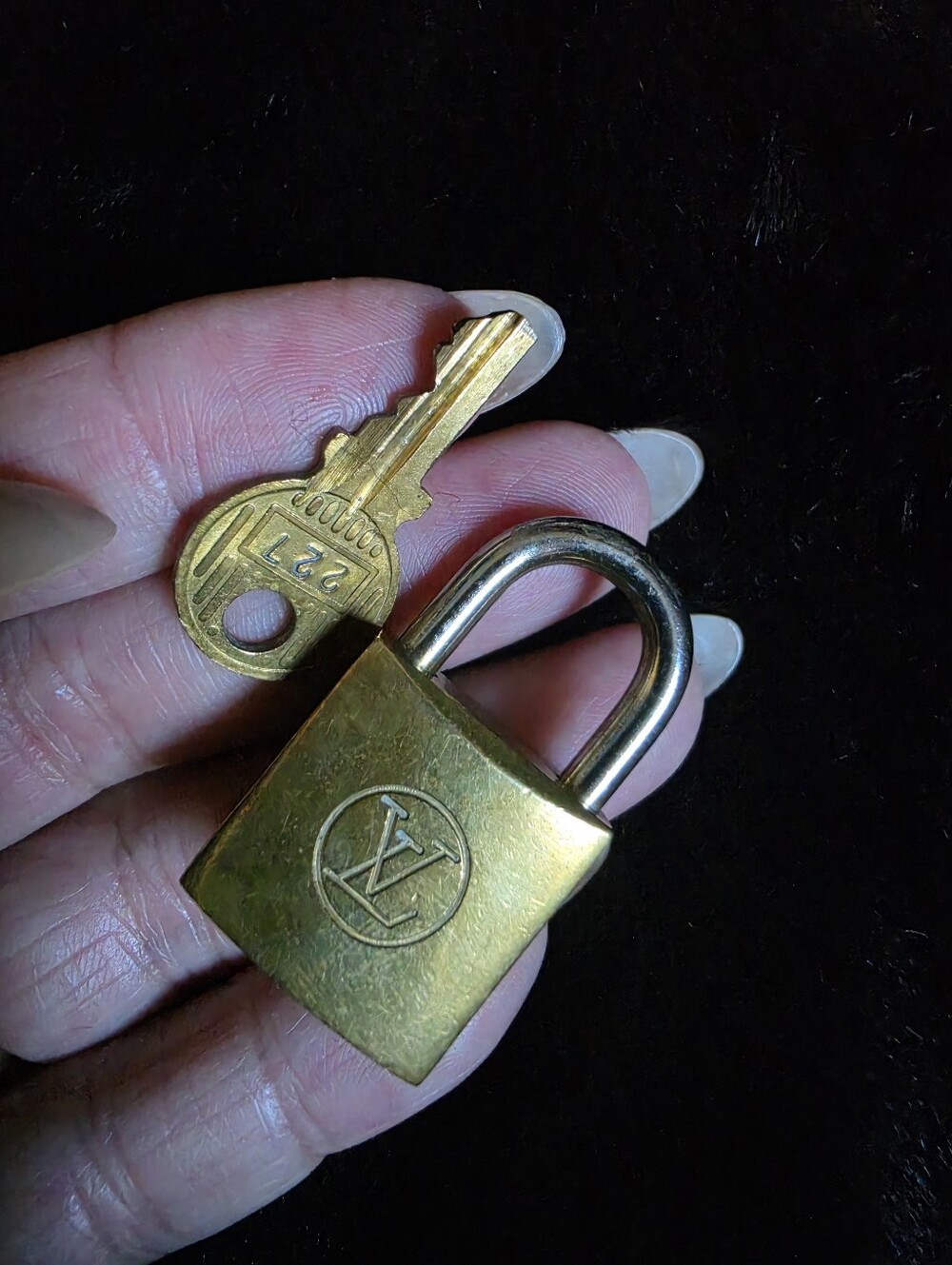 Louis Vuitton Gold Padlock with Key - Unisex Accessory